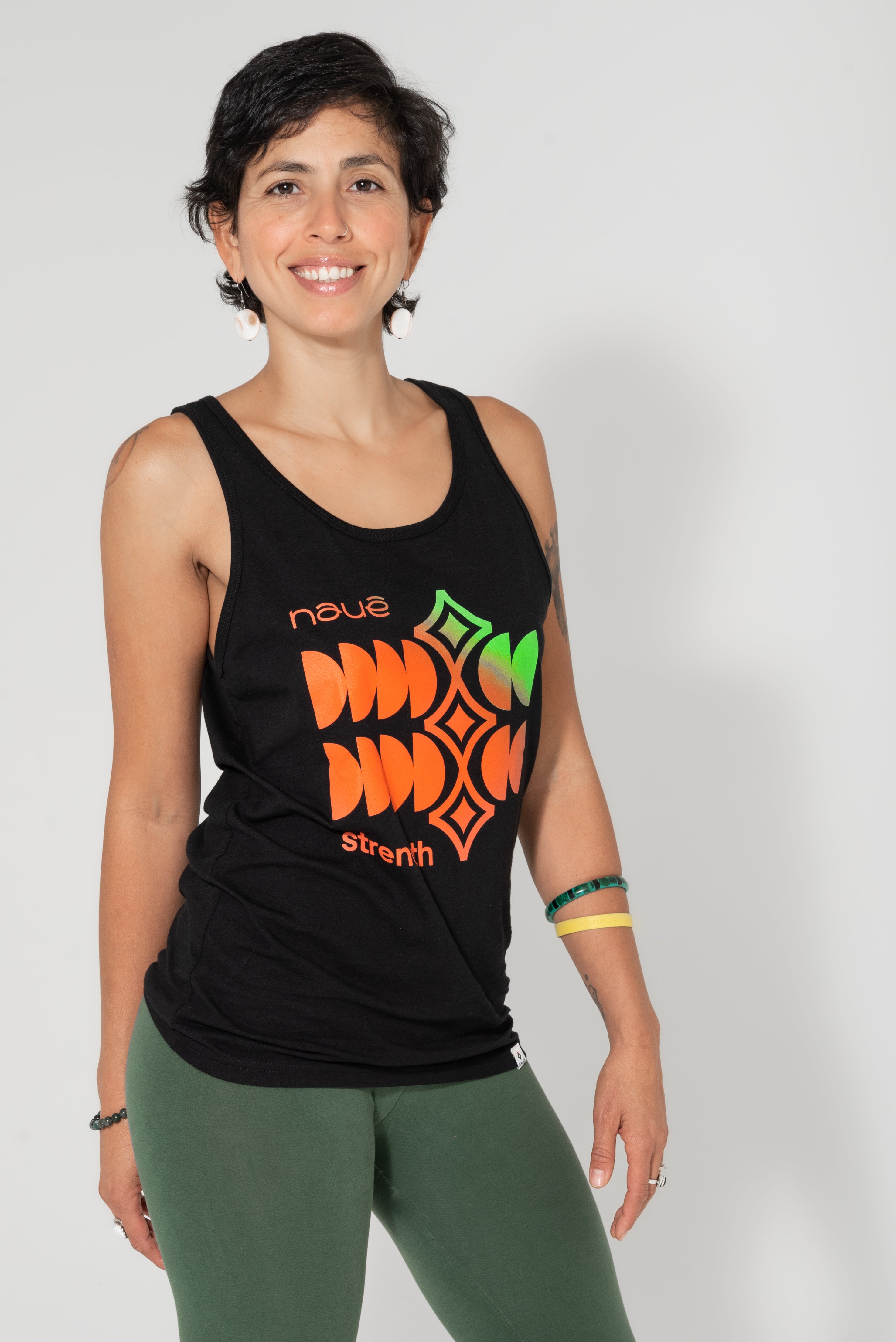 BLACK “STRENGTH” JERSEY TANK