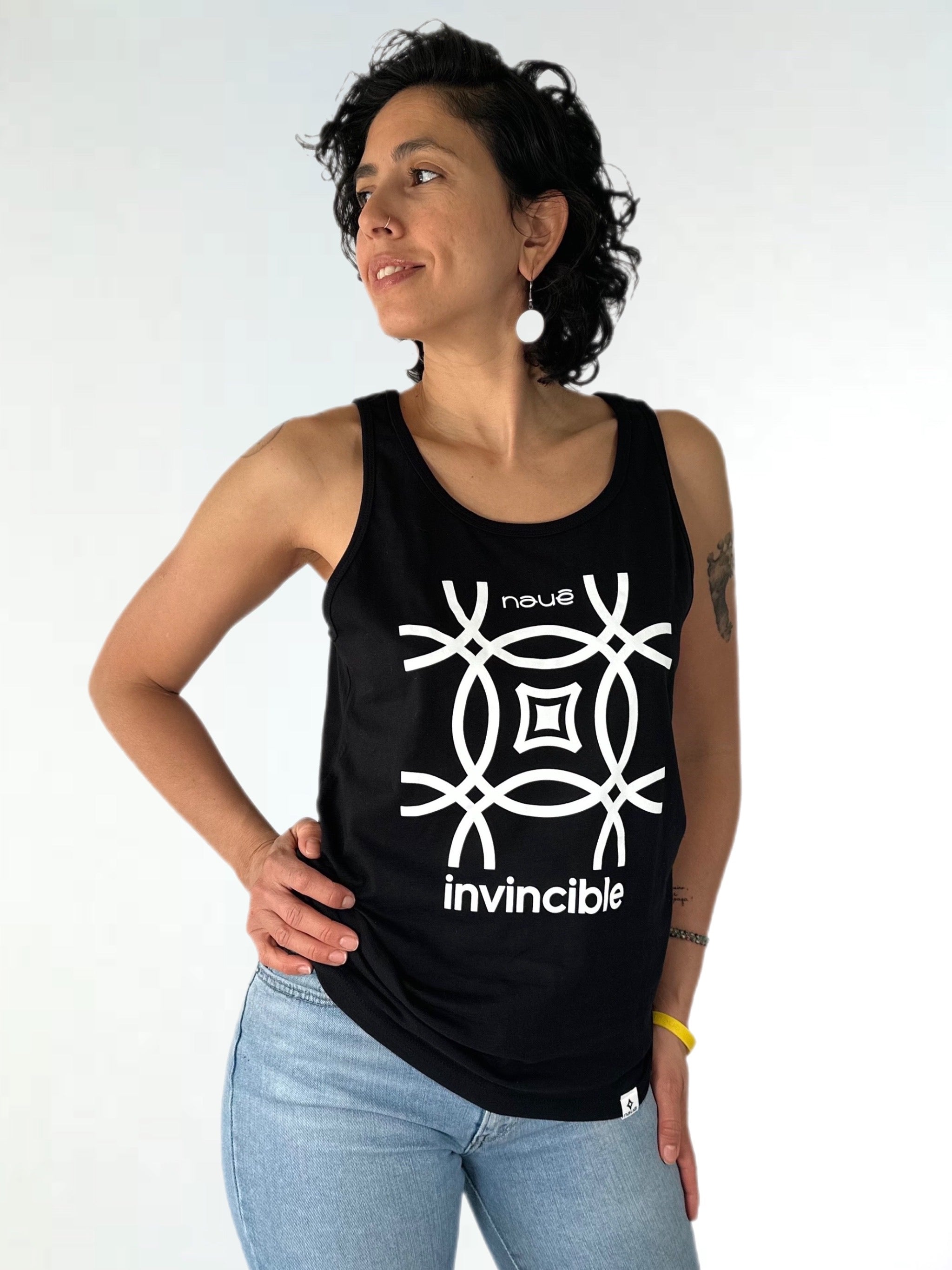 BLACK “INVINCIBLE” JERSEY TANK