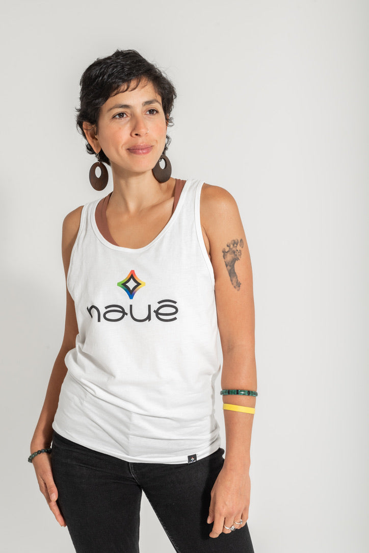 WHITE “NAUÊ” JERSEY TANK