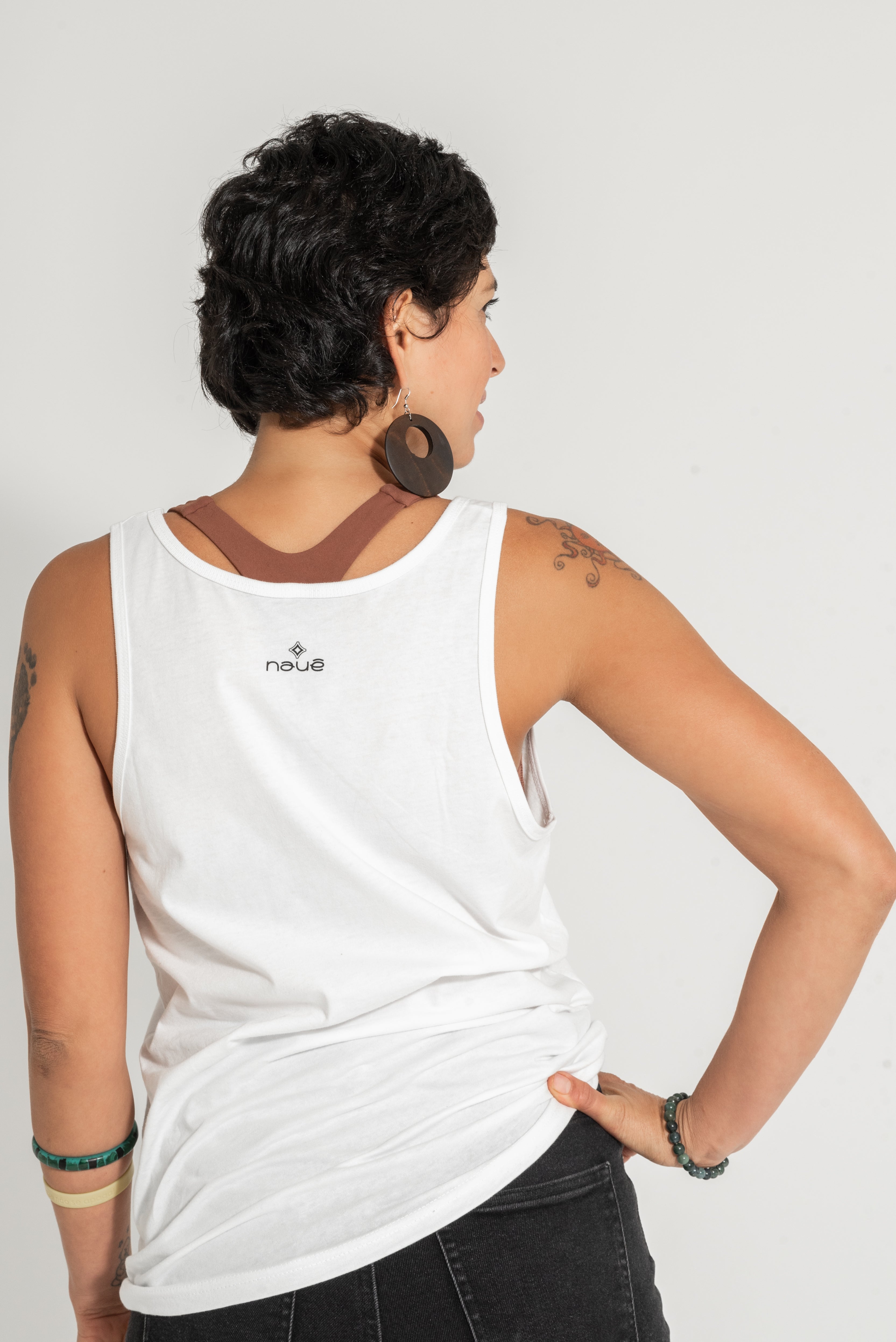 WHITE “NAUÊ” JERSEY TANK