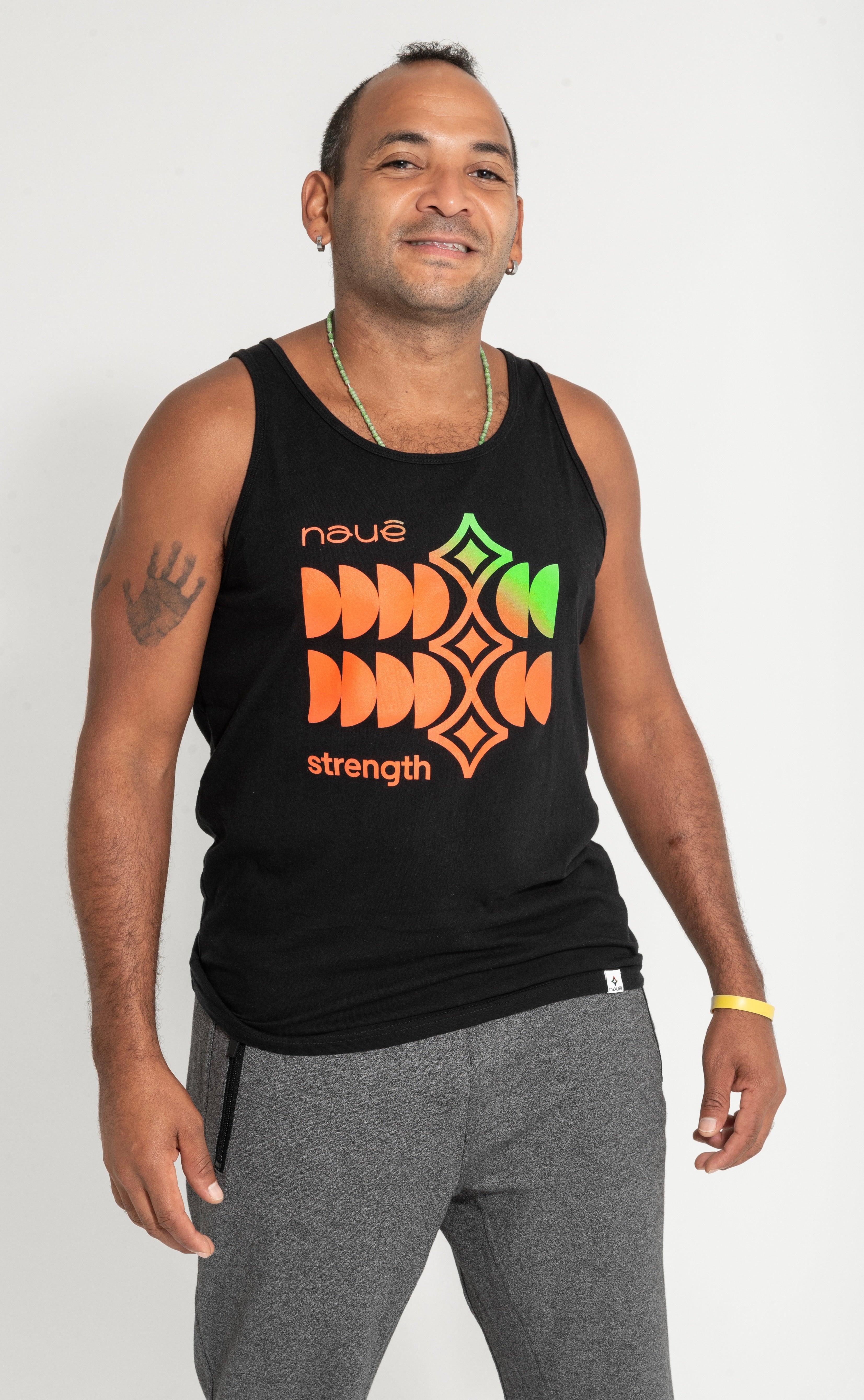 BLACK “STRENGTH” JERSEY TANK
