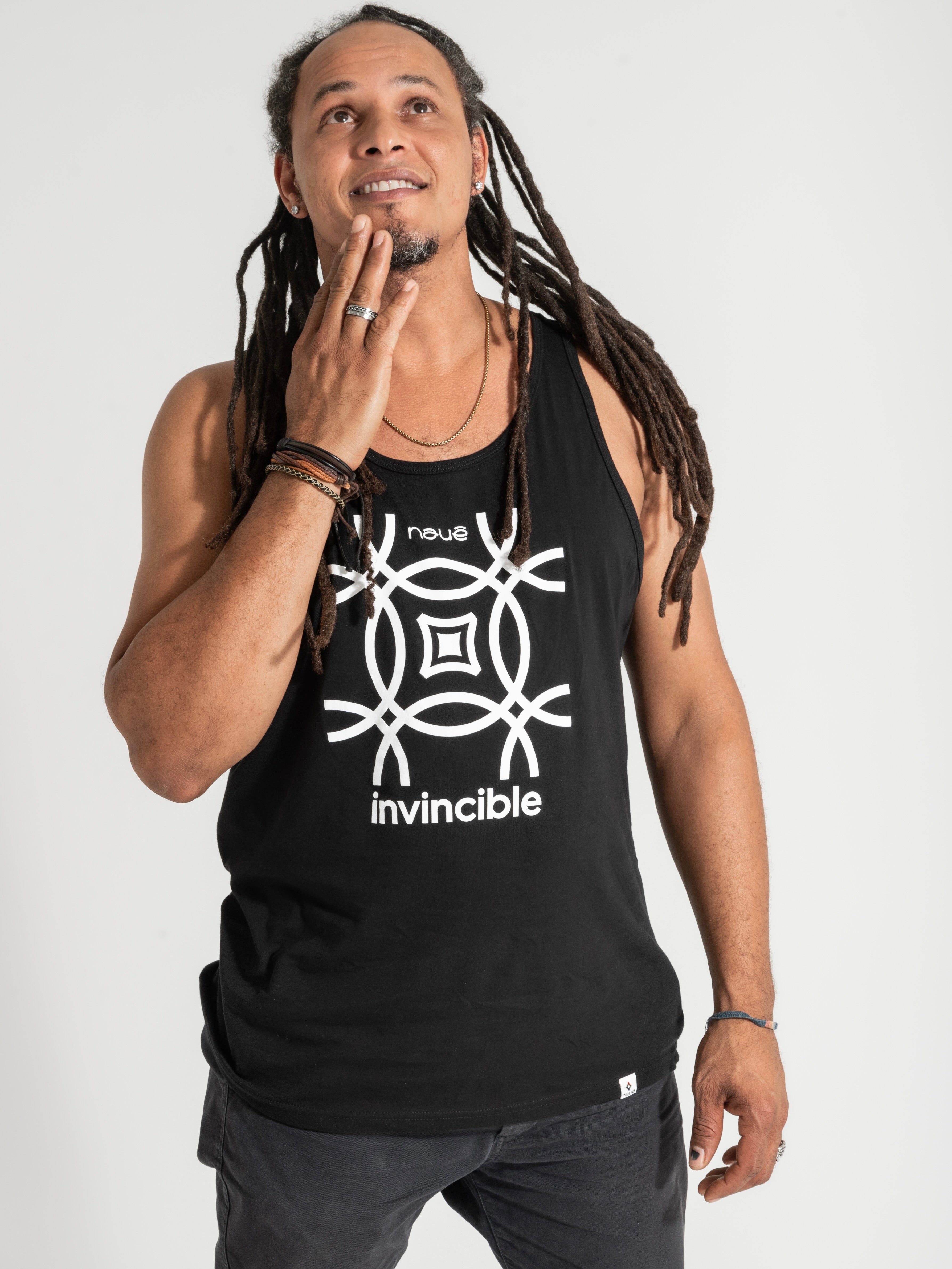 BLACK “INVINCIBLE” JERSEY TANK