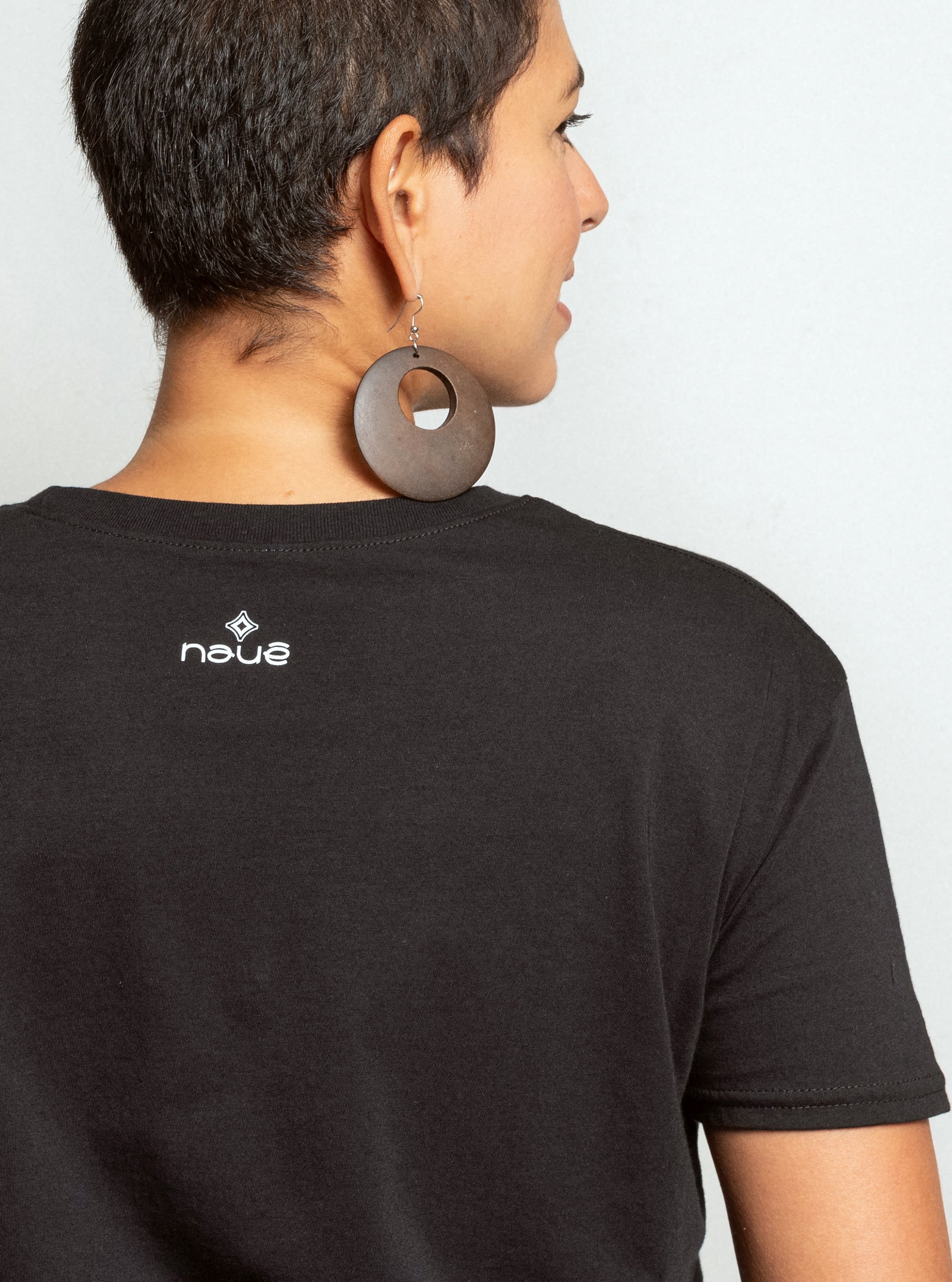 BLACK “LIFE” LADIES BOX-CUT T-SHIRT