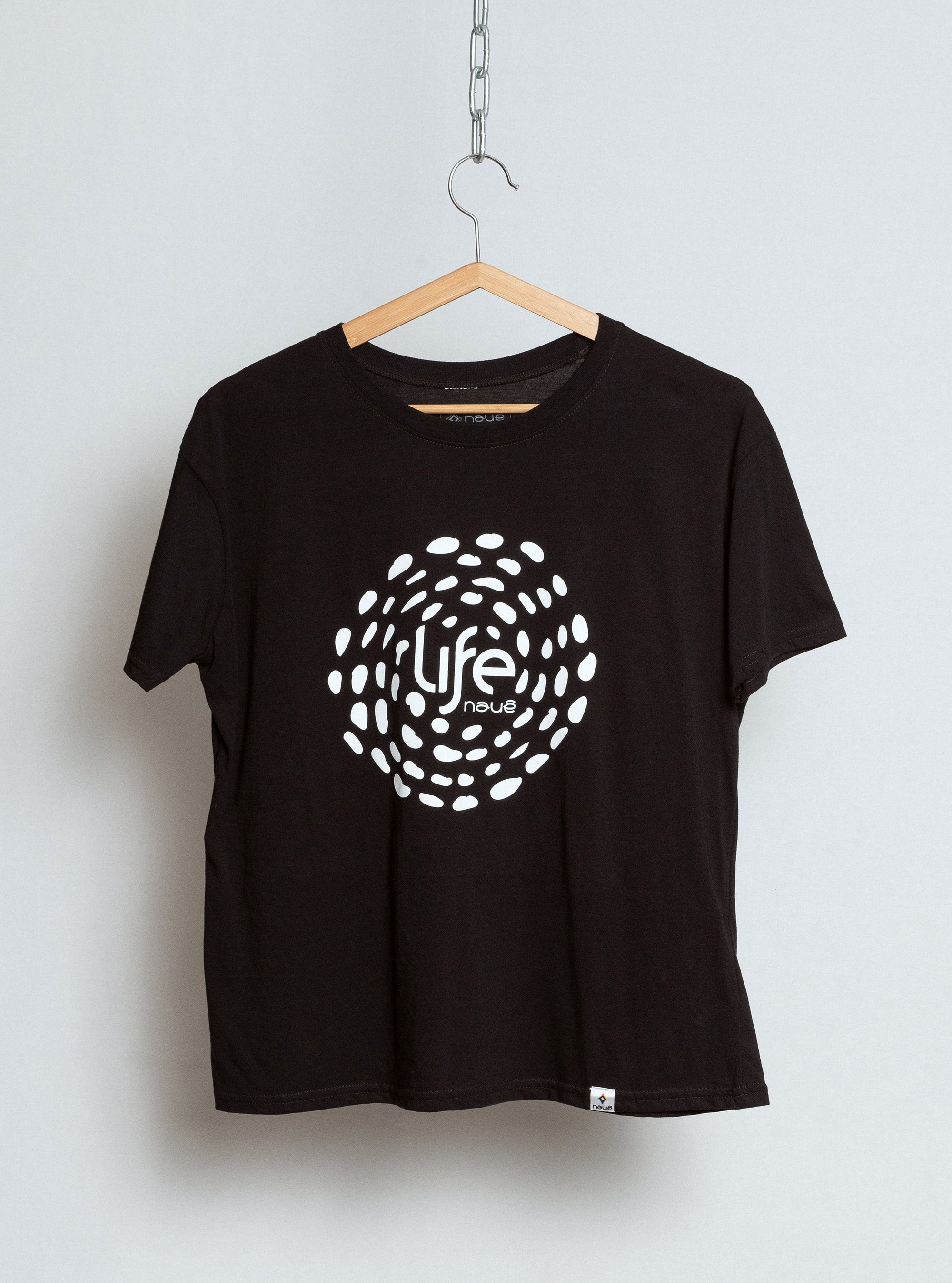 BLACK “LIFE” LADIES BOX-CUT T-SHIRT