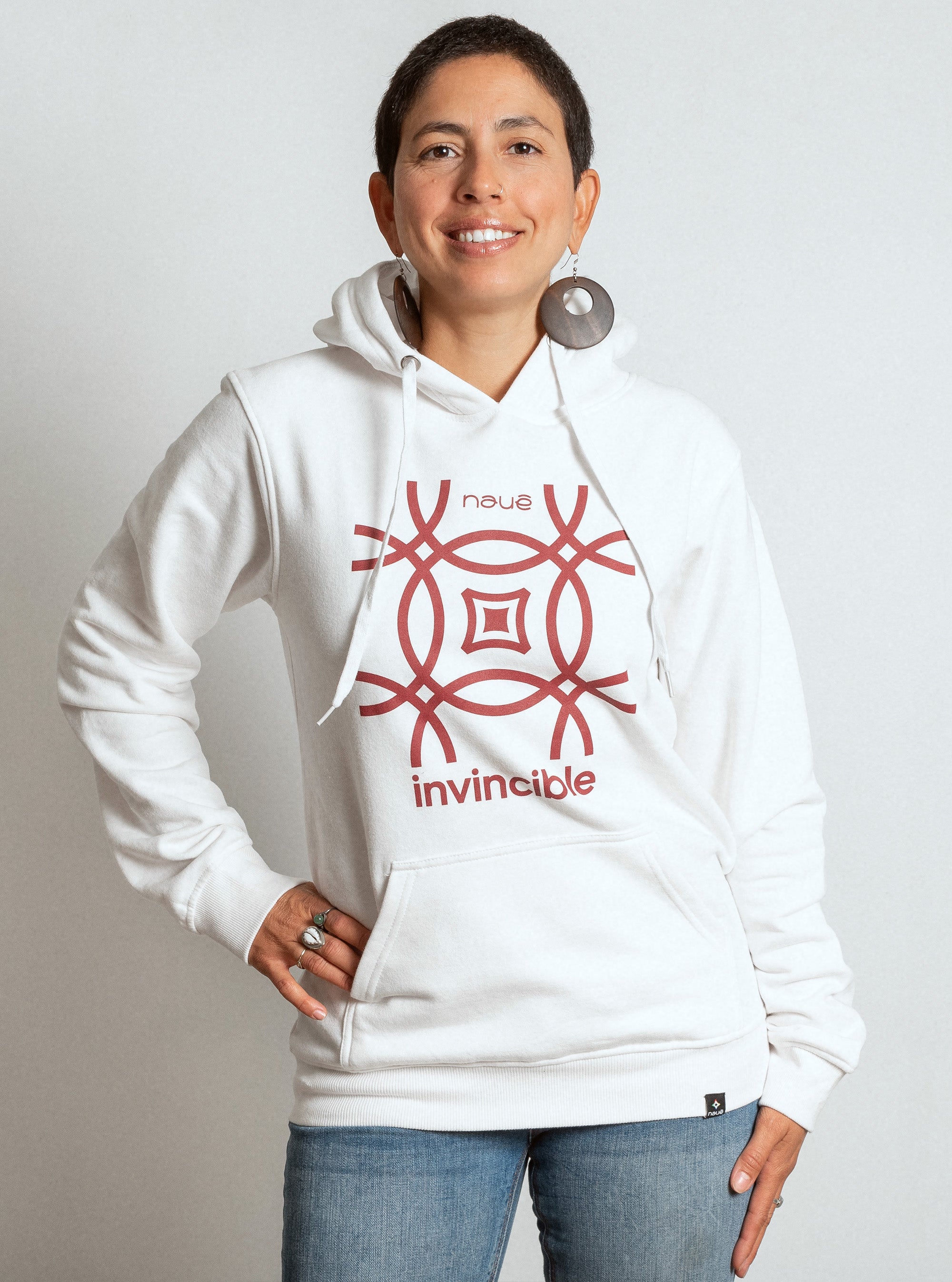 WHITE “INVINCIBLE” HOODIE