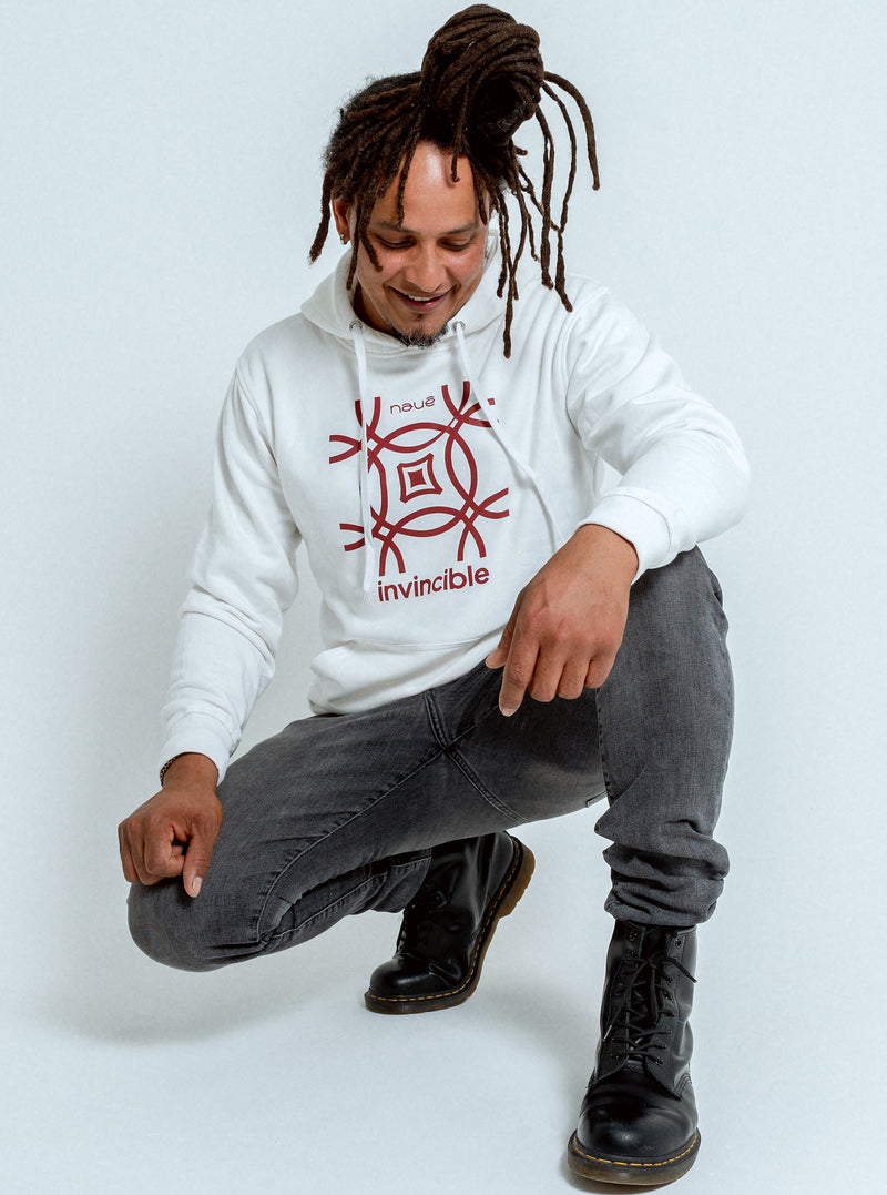 WHITE “INVINCIBLE” HOODIE