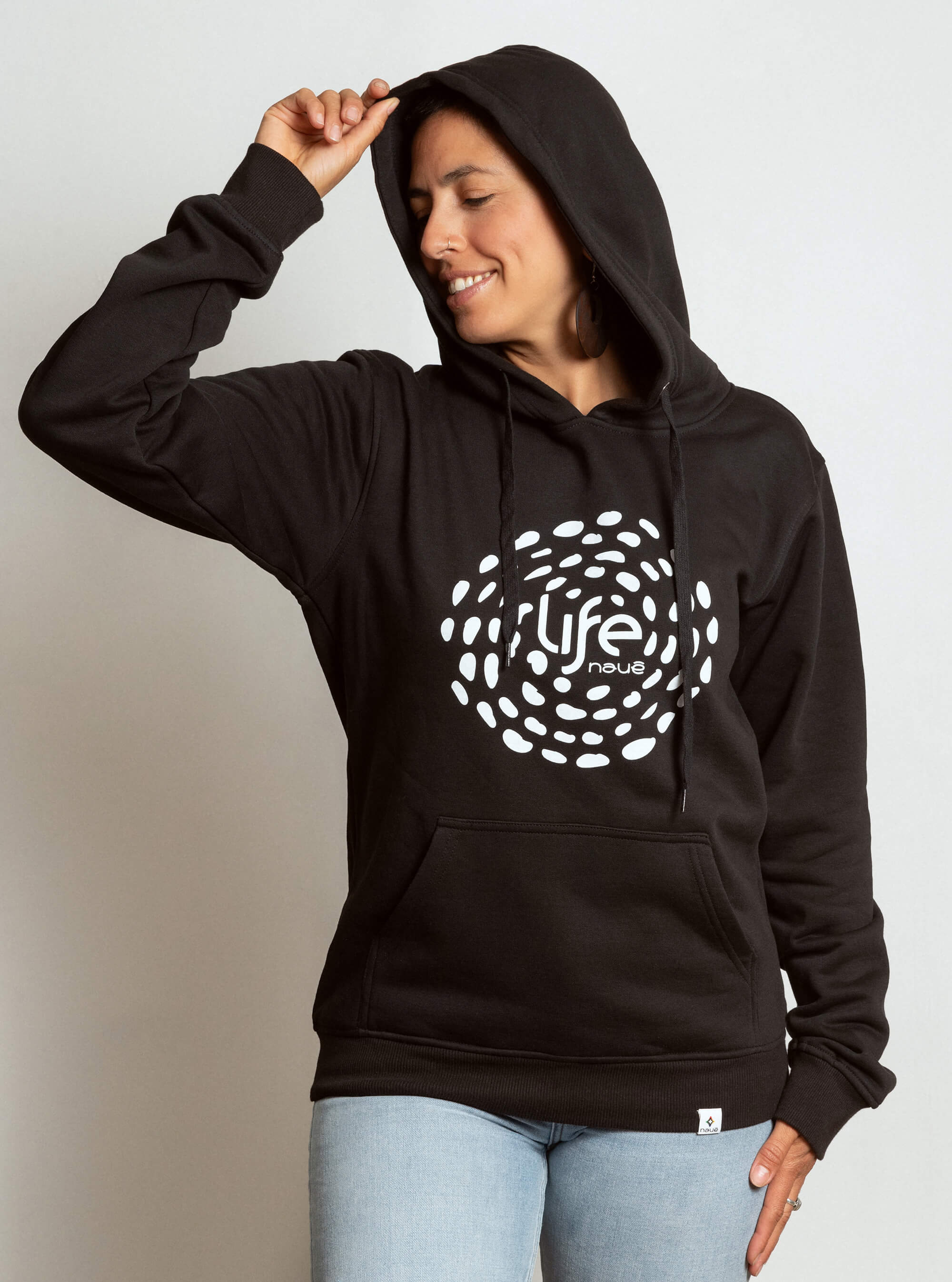 BLACK “LIFE” HOODIE