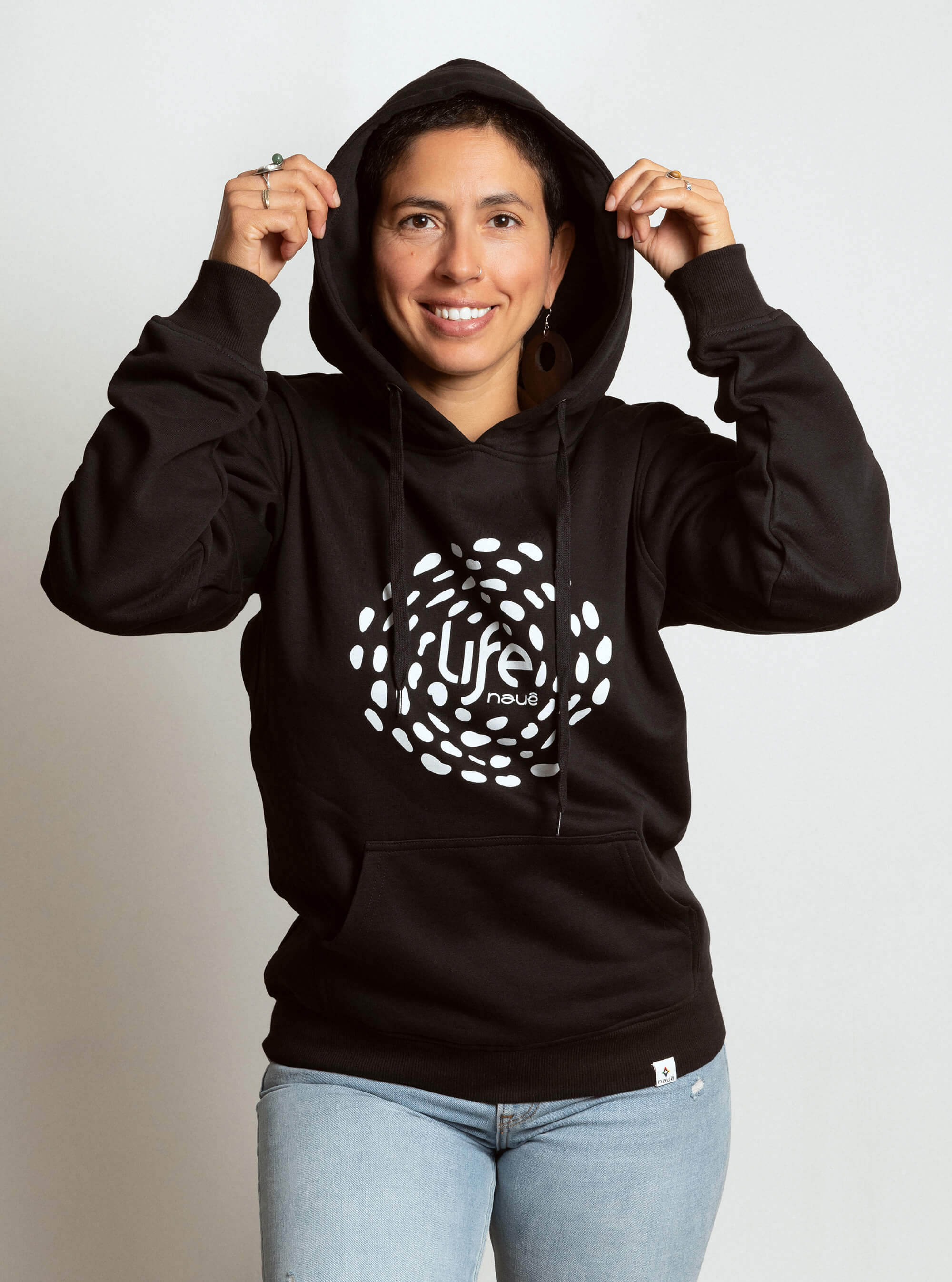 BLACK “LIFE” HOODIE