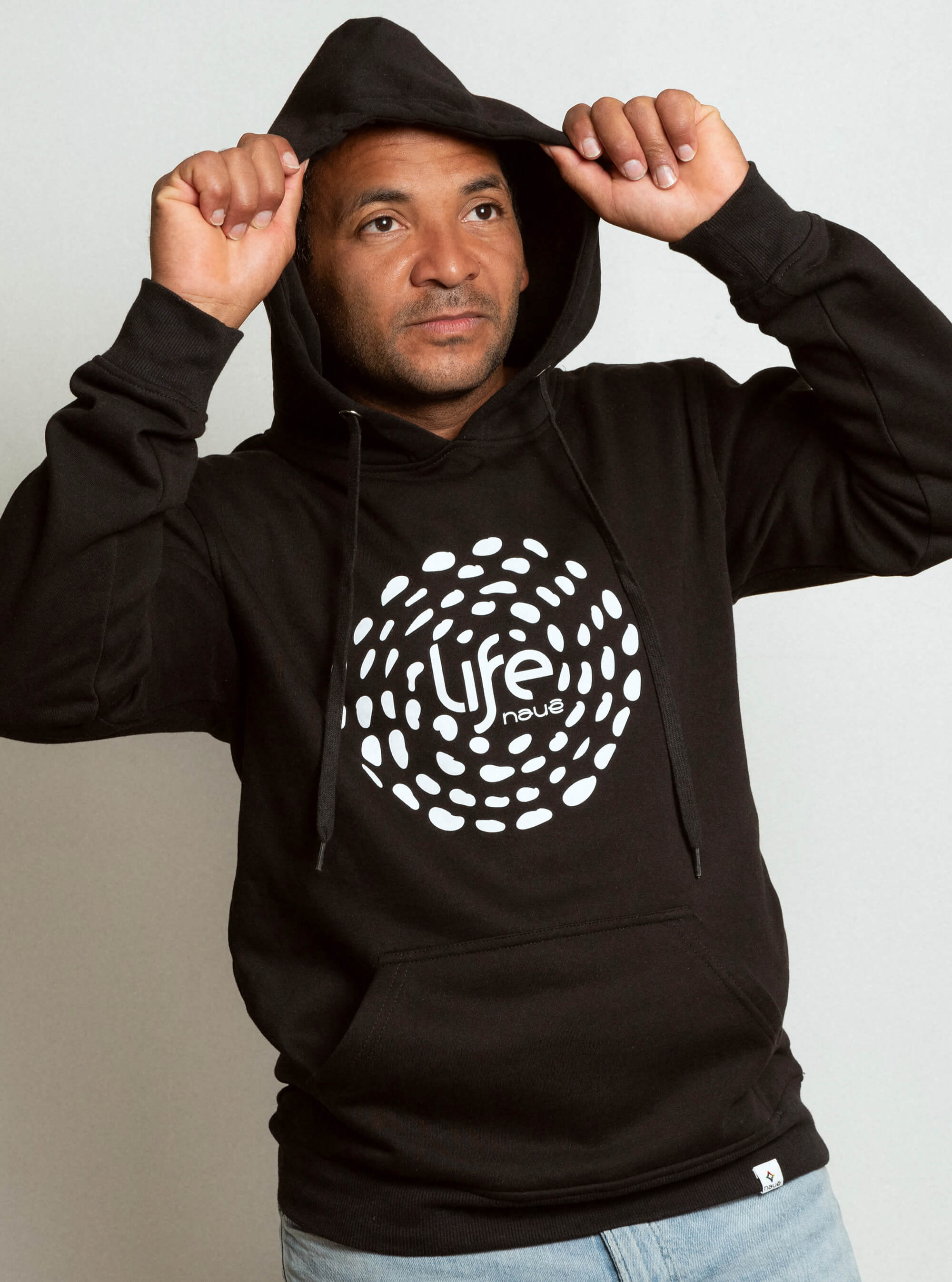 BLACK “LIFE” HOODIE